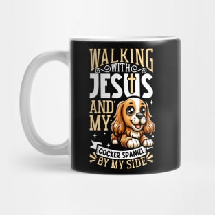 Jesus and dog - English Cocker Spaniel Mug